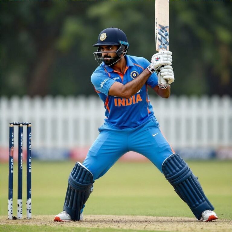 Abhishek Nayar, determined Indian cricketer, focused on the field during practice.