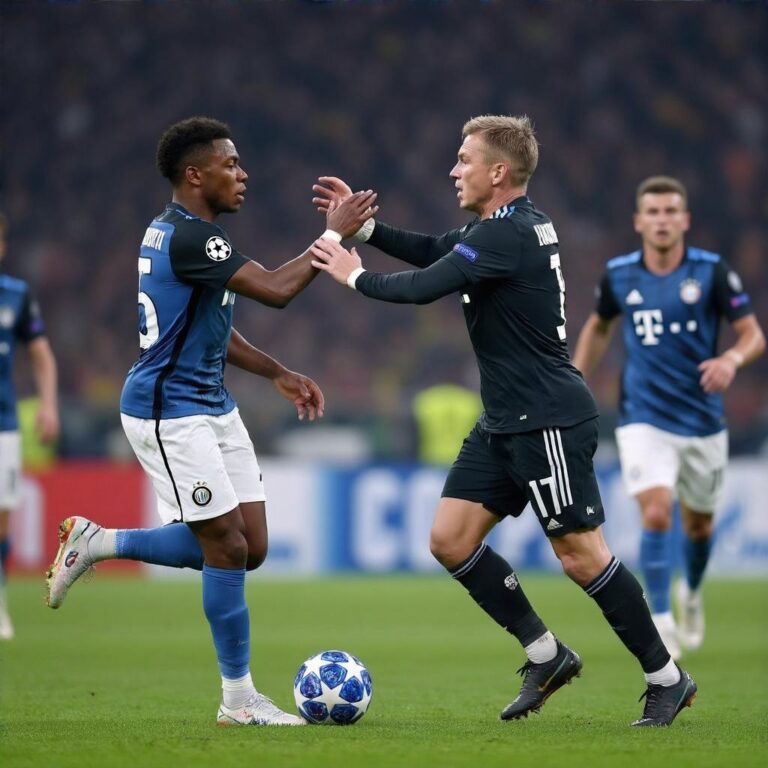 Inter vs Bayern: Players facing off. Champions League soccer match preview.