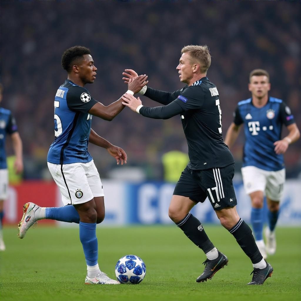 Inter vs Bayern: Players facing off. Champions League soccer match preview.